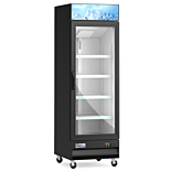 Coldline D12-B 27" Glass Door Merchandiser Freezer with LED Lighting, Black