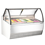Marchia GIC-13 70" 13-Pan White Gelato Ice Cream Dipping Cabinet Display Freezer