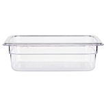 Prepline 1/3 Size Clear Polycarbonate Food Pan, 4" Deep
