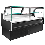 Coldline LDC72 72" Refrigerated Flat Glass Meat Deli Case with Rear Storage