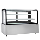 Marchia MB72 72" Curved Glass Refrigerated Bakery Display Case, Stainless Steel