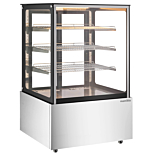 Marchia MH36-ST 36" High Straight Glass Heated Display Warming Case, Stainless Steel