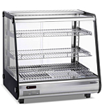 Marchia MHC121 27" Heated Stainless Steel Countertop Display Case with Front Slanted Glass