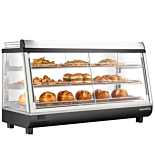 Marchia MHCC186 48" Heated Countertop Display, Front, Rear Doors
