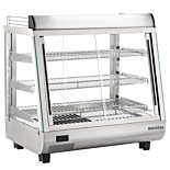 Marchia SHCC96 27" Stainless Steel Heated Countertop Display Front, Rear Doors