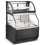 Marchia MSTAR36 36" Black Dual Service Open Air Display Case Merchandiser