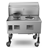 WOK2-FT-LP Commercial Food Truck 2 Ring Chinese Wok Range - Liquid Propane Gas