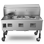 WOK3-LP Commercial 3 Ring Chinese Wok Range - Liquid Propane Gas