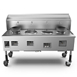 WOK4-NG Commercial 4 Ring Chinese Wok Range - Natural Gas