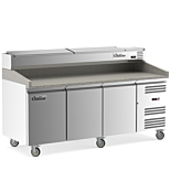 Coldline PDR-80-SS 80" Refrigerated Pizza Prep Dough Retarder with Refrigerated Stainless Topping Rail