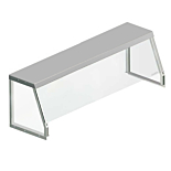 Prepline SG-1560 60" Angled Sneeze Guard for Steam Tables, Salad Bars