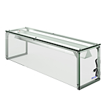 Prepline PSG-LT-70-S 70" Glass Sneeze Guard with LED Lighting for Salad Bars
