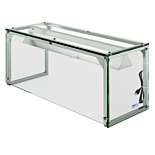 Prepline PSG-LT-30 32" Glass Sneeze Guard with Lamp Bulb for Steam Table