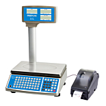 Prepline PSPT40-PR 40 lb. Digital Price Computing Scale with Tower and Thermal Label Printer, Legal for Trade