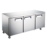 Universal SC-72-LBI 72" Undercounter Three Door Worktop Refrigerator, 20 Cu. Ft.