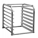 Prepline SPR-7 7-Pan Half Size End Loading Insert Aluminum Sheet Pan Rack for Commercial Reach-Ins Refrigerators / Freezers