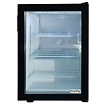 Unity  U-CF3 24" Black Glass Swing Door Countertop Display Freezer - 3.5 cu ft.