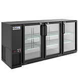 Coldline CBB-72G-T 72" Underbar Height Swing Glass Door Back Bar Cooler, Black