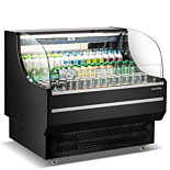 Marchia USTAR48 48" Black Low Profile Open Air Cooler Grab and Go