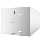 Coldline 10'x 10'Indoor Walk-in Refrigerator Cooler Box, Stainless Steel, With Floor, Right-Hinged Door