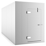 Coldline 6' x 10' Walk-in Refrigerator Cooler Box, Stainless Steel, With Floor, Door Shortside, Left-Hinged
