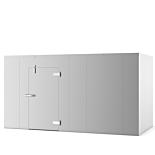 Coldline 10' x 14' Walk-in Refrigerator Cooler Box, Stainless Steel, No Floor, Door Longside, Right-Hinged