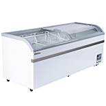 Coldline XS700YX 79" Curved Glass Top Display Ice Cream Freezer with LED Lighting - 24.7 Cu. Ft.
