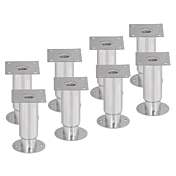Prepline 6" Adjustable Flanged Seismic Legs for Refrigeration Units, Set of 8
