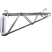 Prepline 18" Deep Double Wall Mounting Bracket for Adjoining Wire Shelving