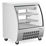 Coldline DC36-SS 36" Refrigerated Curved Glass Deli Meat Display Case, Stainless Steel