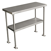 Prepline PDOS-1460 14"D x 60"L Stainless Steel Double Overshelf