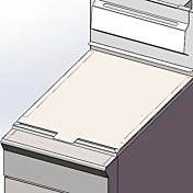 Prepline PFC-40 Stainless Steel Cover for Deep Fryers - 22" x 15"