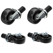 Imperial ICRA-CASTERS Set of Four 6" Swivel Casters (2 with Brakes)