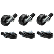 Imperial 10-39949 Set of Six 6" Swivel Casters (3 with Brakes)