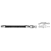 Bakers Pride MGC-100 48" Long, 1" Connection, Gas Connector Hose for Mobile Equipment