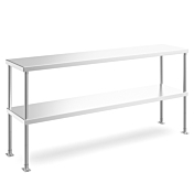 Prepline PDOS-1446 14"D x 46"L Stainless Steel Double Overshelf