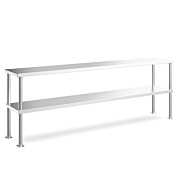 Prepline PDOS-1872 18"D x 72"L Stainless Steel Double Overshelf