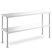 Prepline PDOS-1860 18"D x 60"L Stainless Steel Double Overshelf