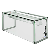 Prepline PSG-LT-46-S 46" Glass Sneeze Guard with LED Lighting for Salad Bars