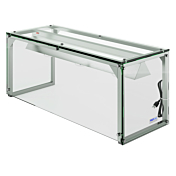 Prepline PSG-LT-30 32" Glass Sneeze Guard with Lamp Bulb for Steam Table