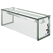 Prepline PSG-LT-60 60" Glass Sneeze Guard with Lamp Bulb for Steam Table