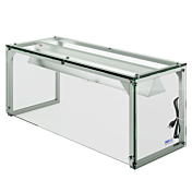 Prepline PSG-LT-48 48" Glass Sneeze Guard with Lamp Bulb for Steam Table