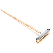 Bakers Pride T5149X 48" Pizza Oven Deck Brush with Wood Handle & Steel Wire Bristles