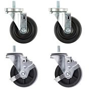 Turbo Air 4" Casters (2 with Brake) 1/2" Diameter & 13 TPI
