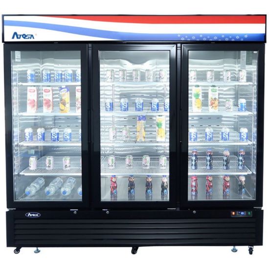 Atosa Mcf8724gr 82 Inch 3 Swing Glass Door Merchandiser Refrigerato Kitchenall New York