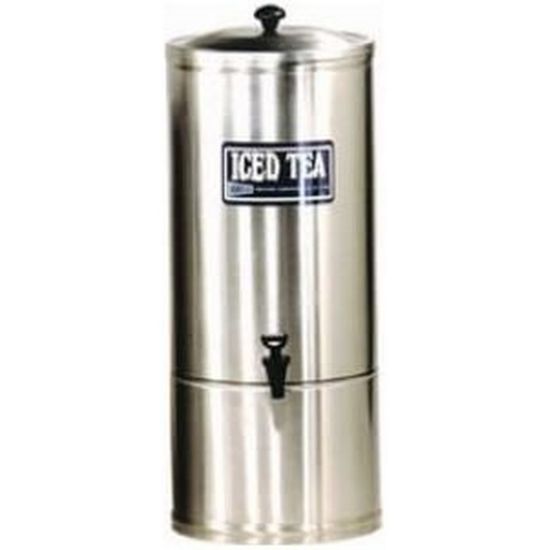 Beverage Dispenser, Round Stainless Steel, 2gal