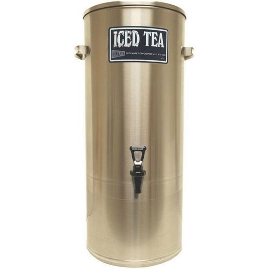 Grindmaster S5C 5Gallon Round Stainless Steel Iced Tea Dispenser w/ H