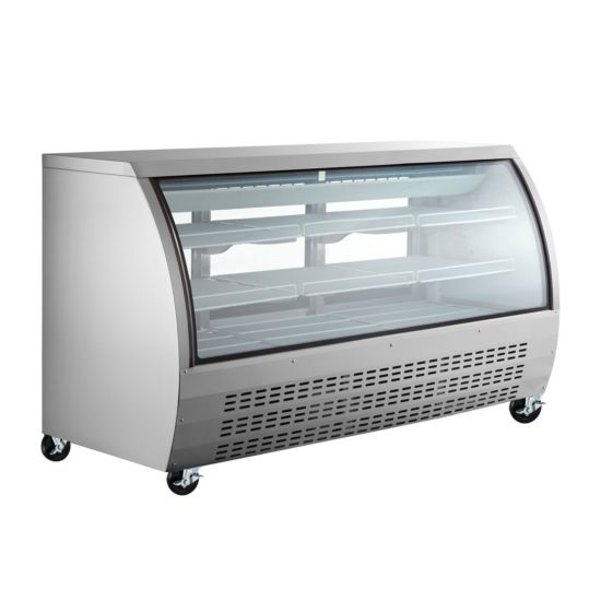 Coldline DC200SS 80" Stainless Steel Curved Glass Refrigerated Deli