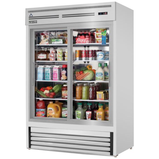 Everest EMGR48SS 53" S/S Merchandisers Refrigerator, 48 Cu. Ft
