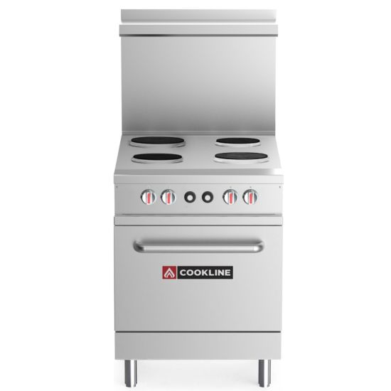 Cookline ER24208 24" Electric Range with 4 Burners, 208V Kitchenall